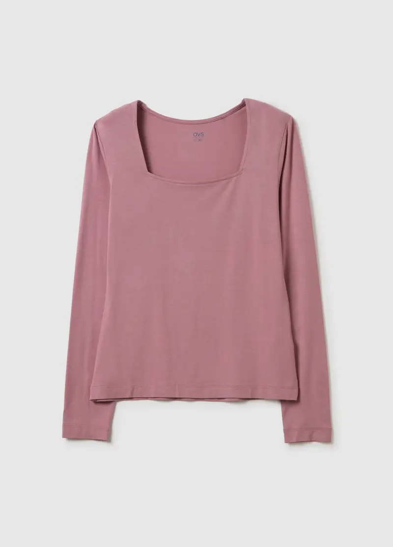 OVS , Maglia In Viscosa Elasticizzata Rosa, Donna, Rosa, Taglia: S