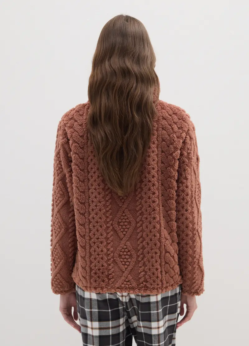 , Maglia Pigiama Marrone Regular Fit, Donna, Marrone miniatura 3