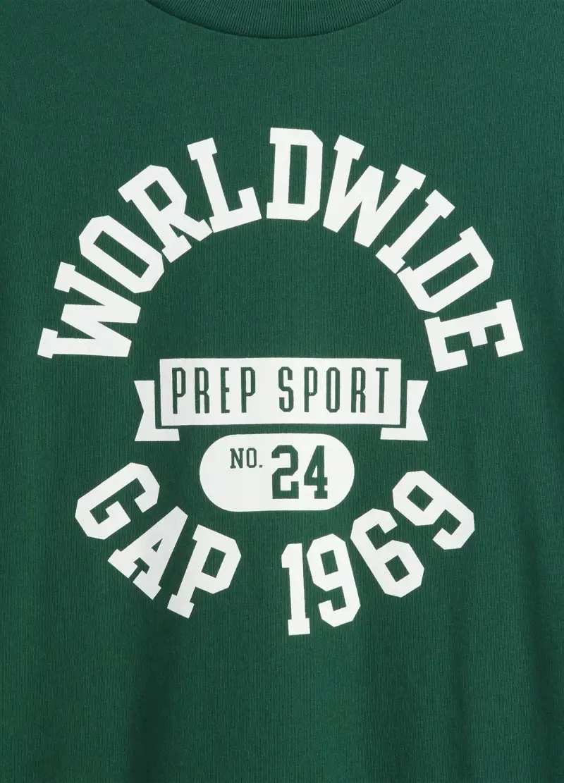 Maglia Verde A Maniche Lunghe In Cotone, Bambino, Verde miniatura 3