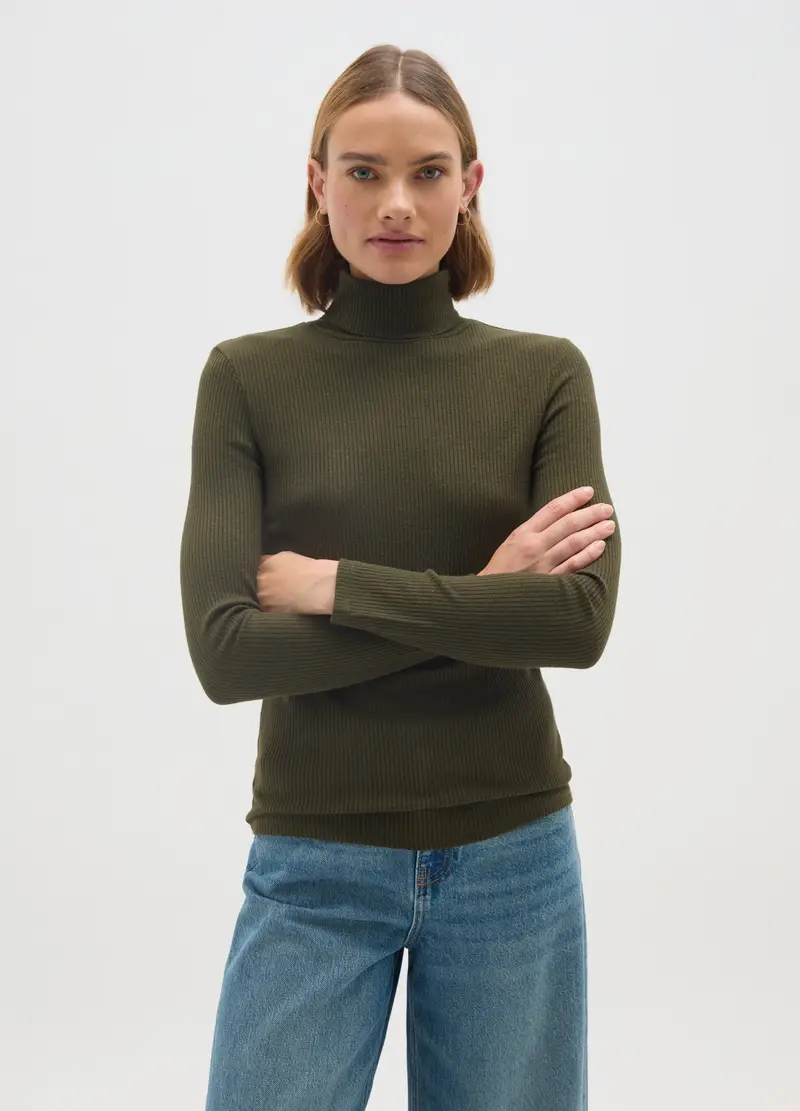 Maglia Verde Regular Fit, Donna, Verde miniatura 2