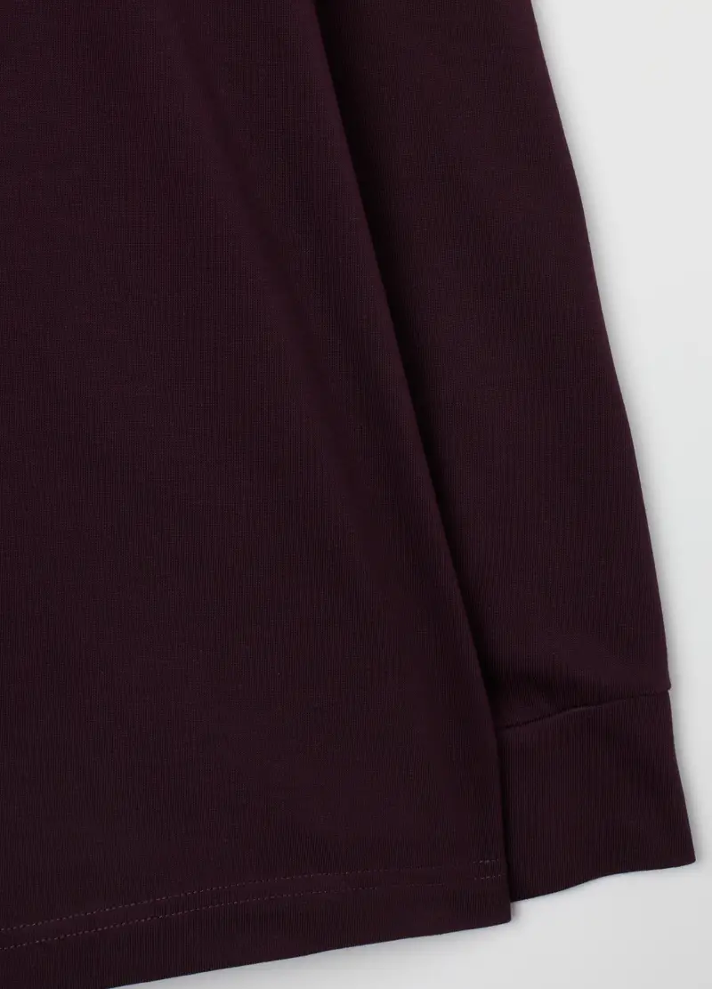 Maglia Viola Scuro In Puro Cotone Italiano Regular Fit, Uomo, Viola miniatura 2