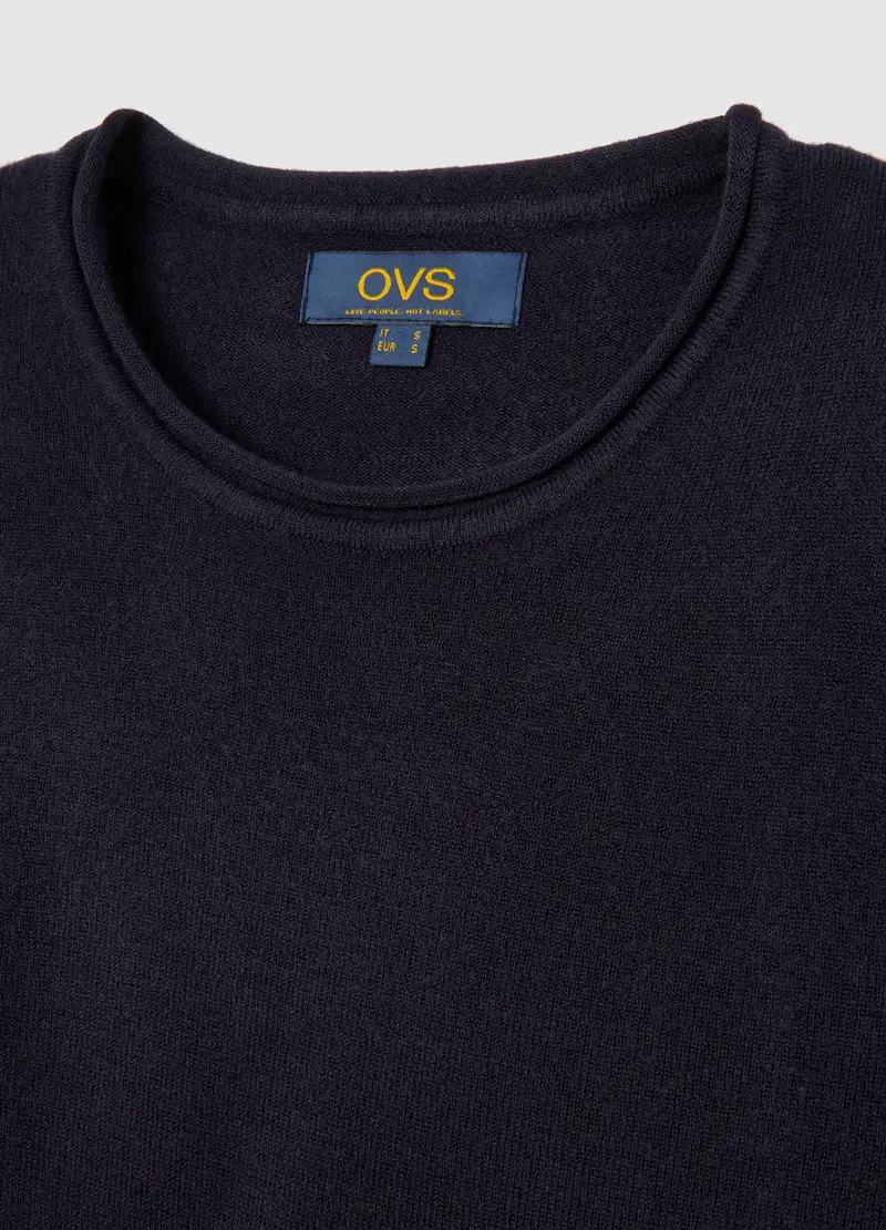 Maglietta Blu A Girocollo, Donna, Blu miniatura 2