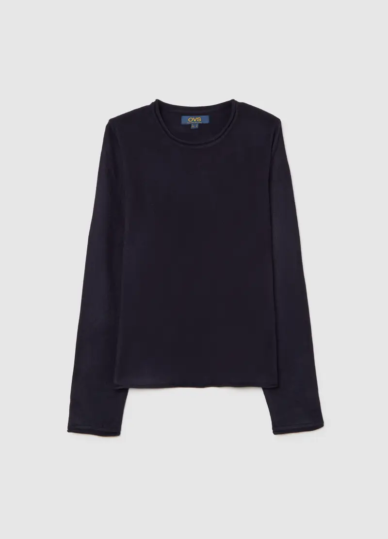 Maglietta Blu A Girocollo, Donna, Blu