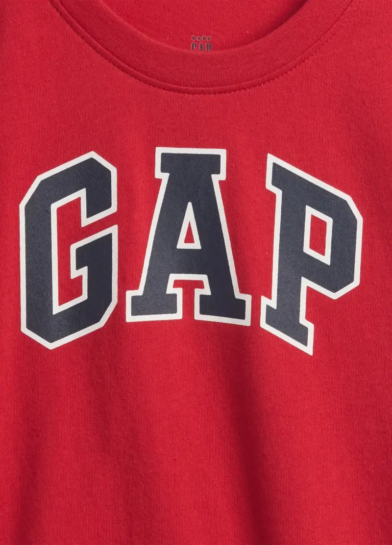 Maglietta Rossa A Maniche Lunghe In Cotone, Bambino, Rosso miniatura 2