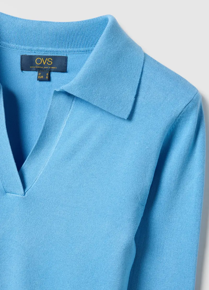 OVS Polo Donna Azzurro 4068573 miniatura 2