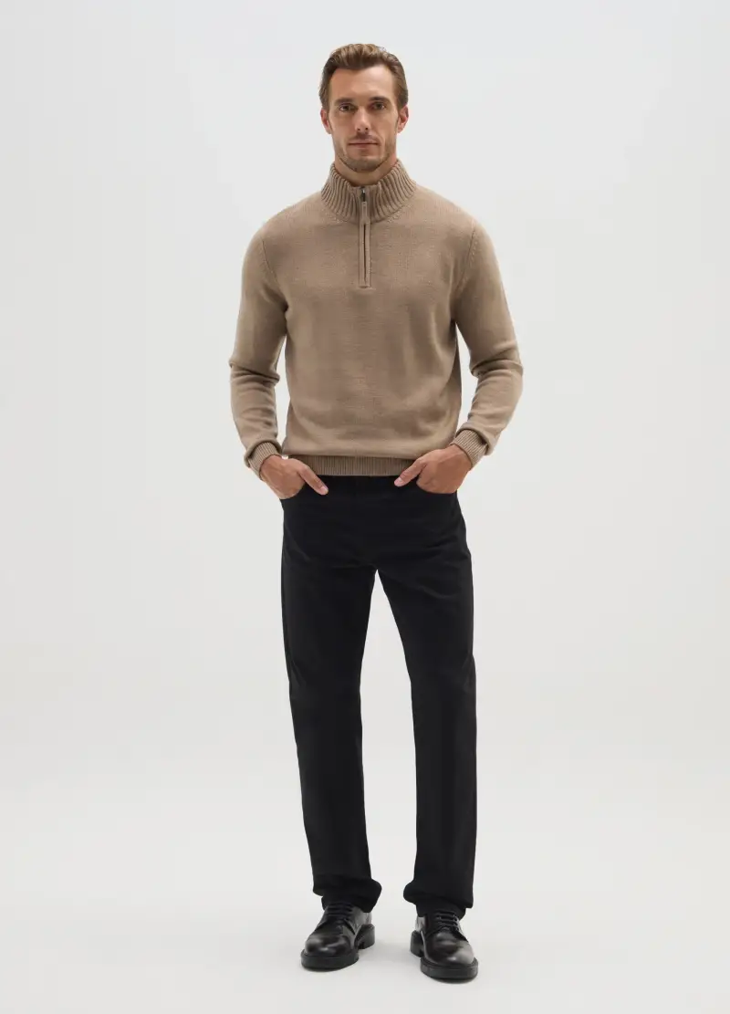 Maglione Beige Regular Fit, Uomo, Beige miniatura 2