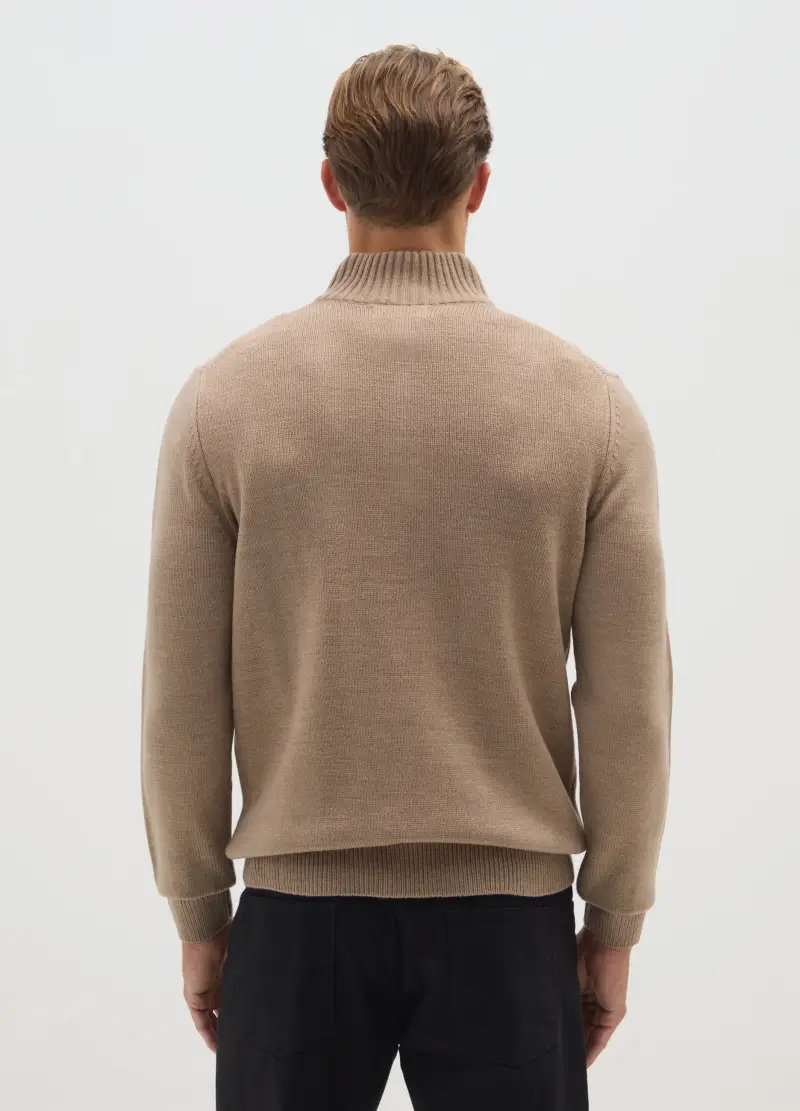 Maglione Beige Regular Fit, Uomo, Beige miniatura 3