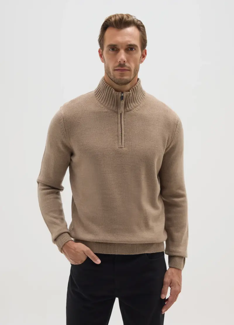 Maglione Beige Regular Fit, Uomo, Beige