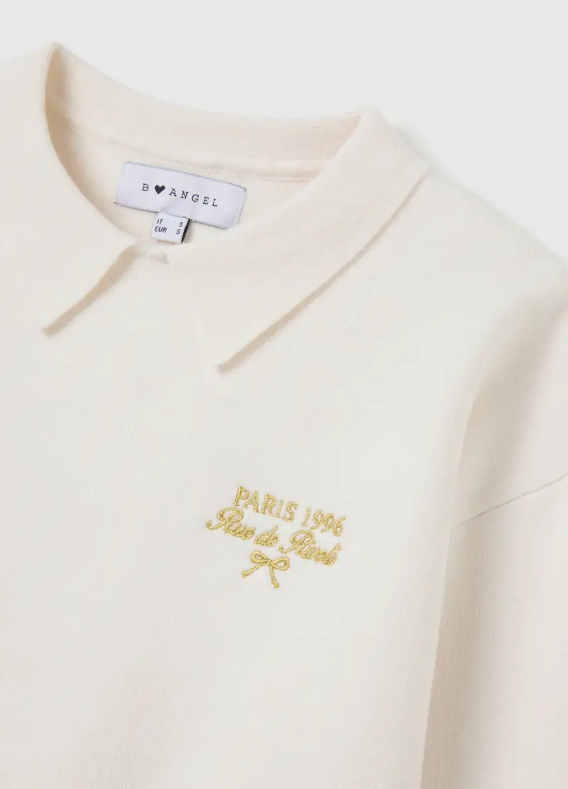 Maglione Bianco Regular Fit, Donna, Bianco miniatura 2