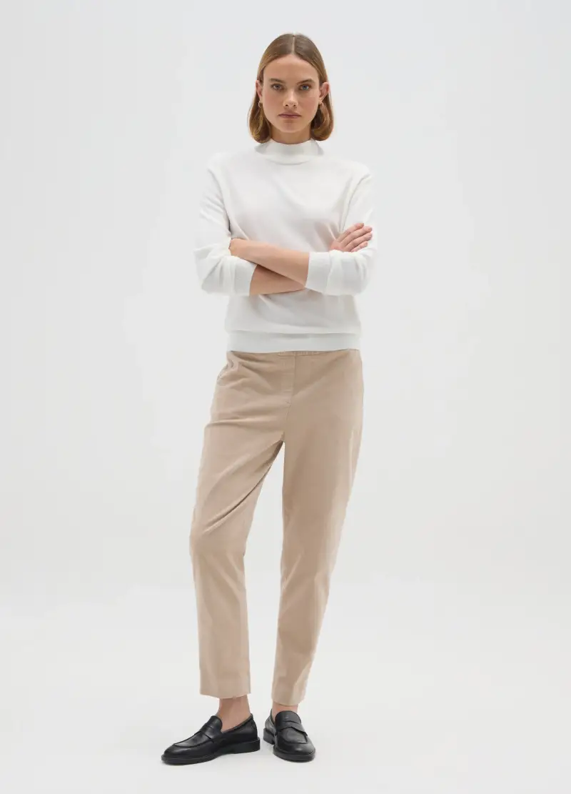 Maglione Bianco Regular Fit, Donna, Bianco miniatura 2