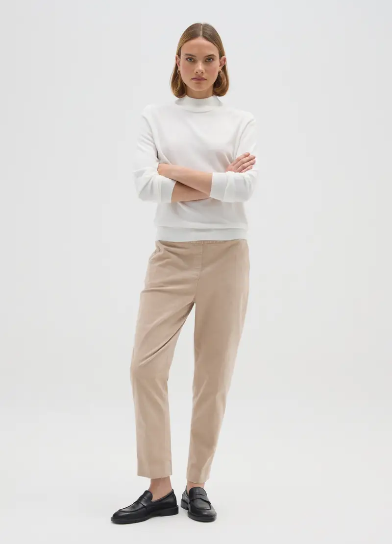 Maglione Bianco Regular Fit, Donna, Bianco miniatura 2