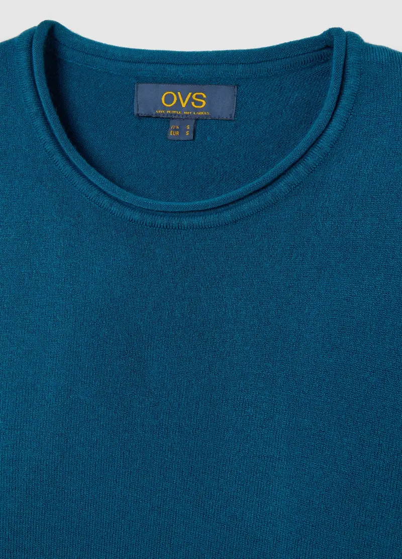 Maglione Blu In Misto Acrilico, Donna, Blu miniatura 2