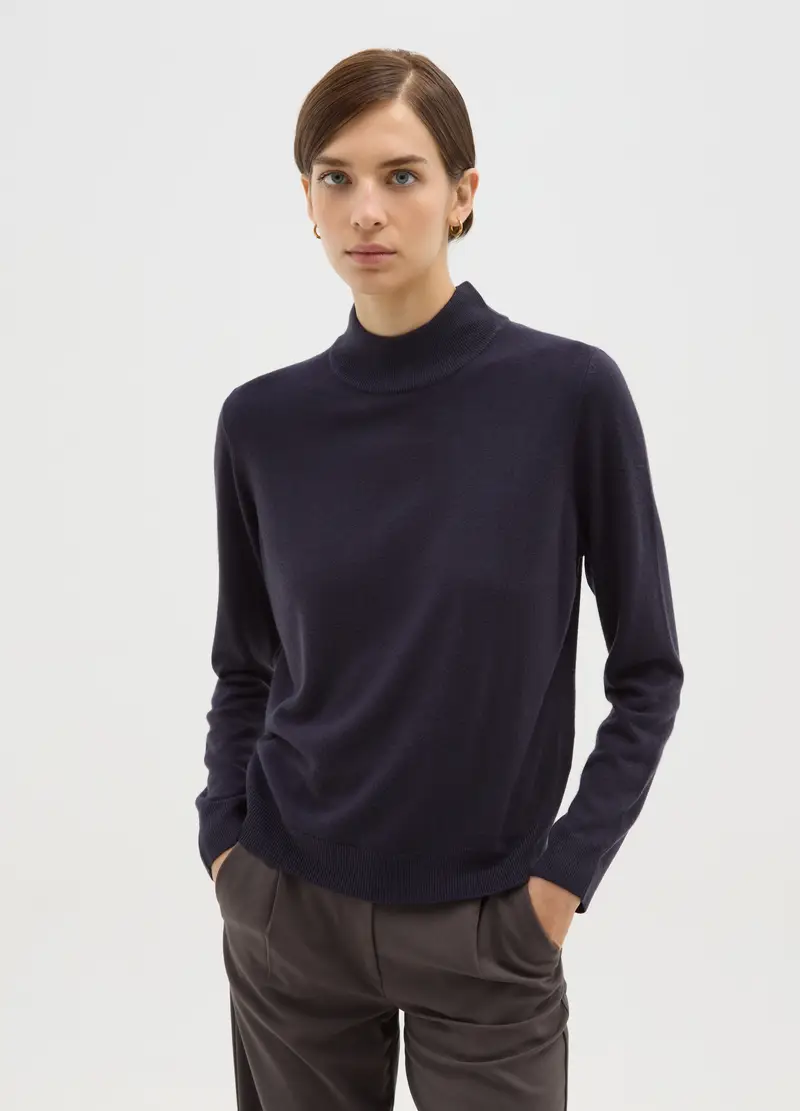 Maglione Blu Regular Fit, Donna, Blu miniatura 2