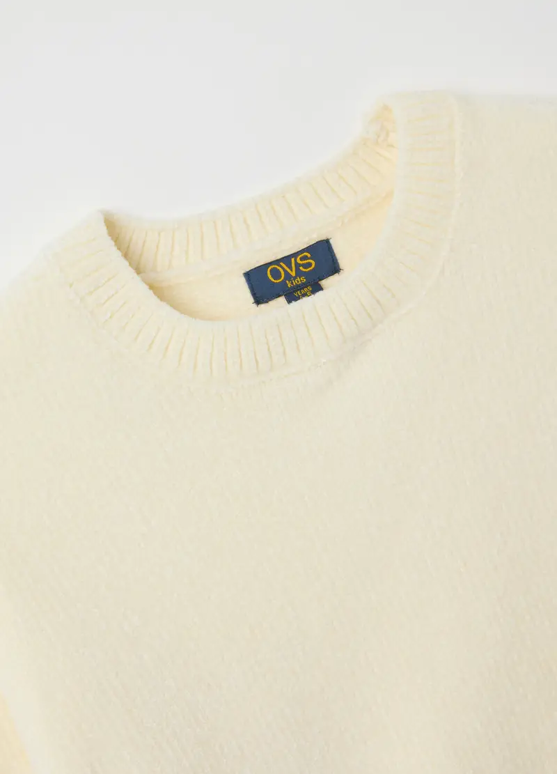 Maglione Da Bambina Beige Regular Fit, Beige miniatura 3