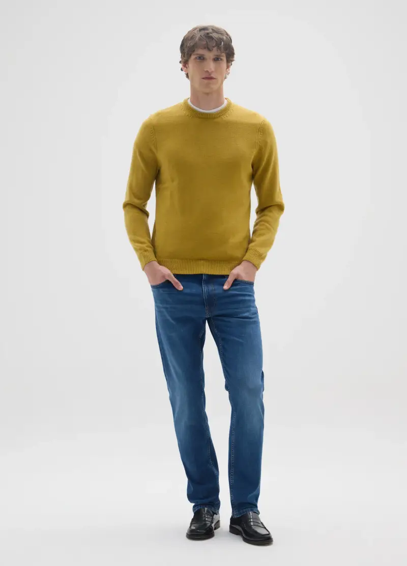 Maglione Giallo Regular Fit, Uomo, Giallo