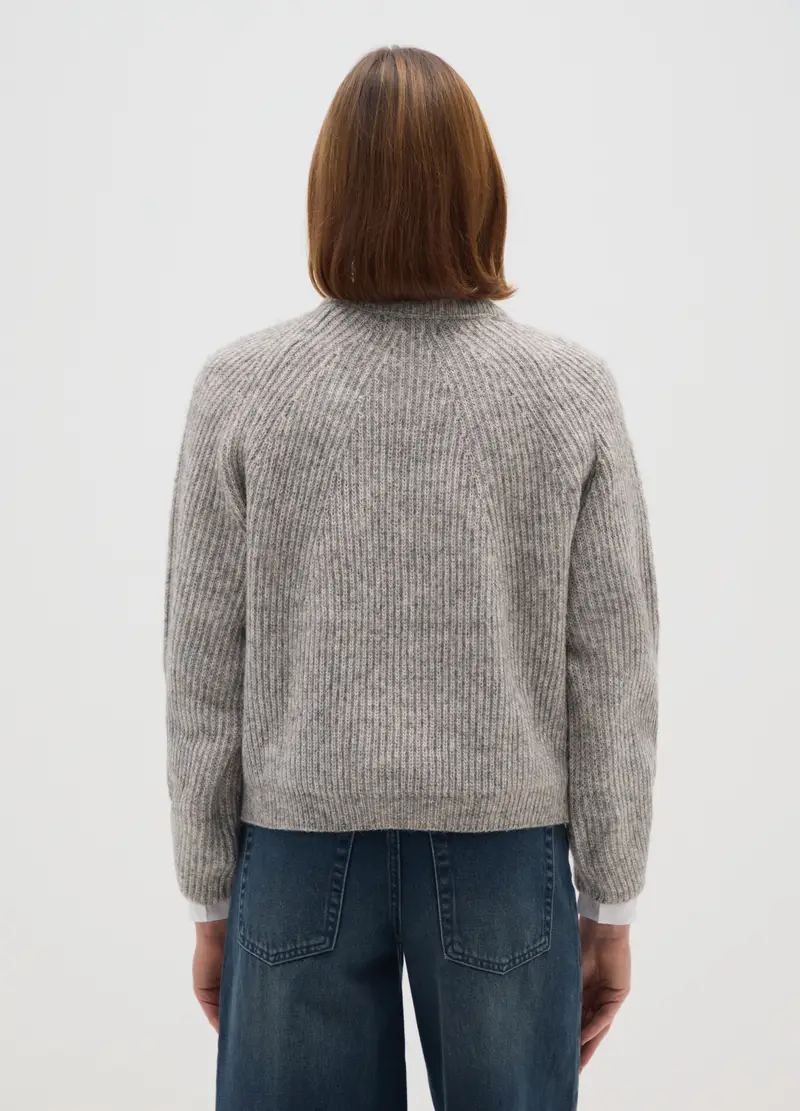 Maglione Grigio Regular Fit, Donna, Grigio miniatura 3