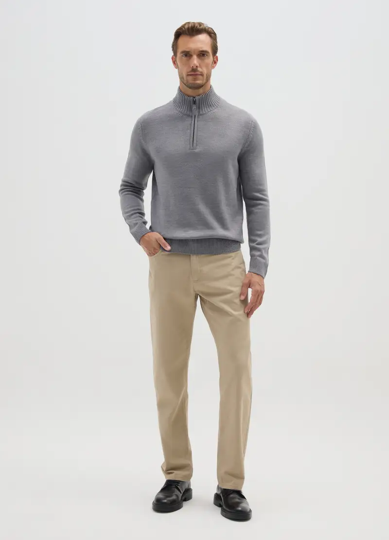Maglione Grigio Regular Fit, Uomo, Grigio miniatura 2