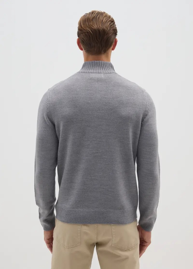 Maglione Grigio Regular Fit, Uomo, Grigio miniatura 3