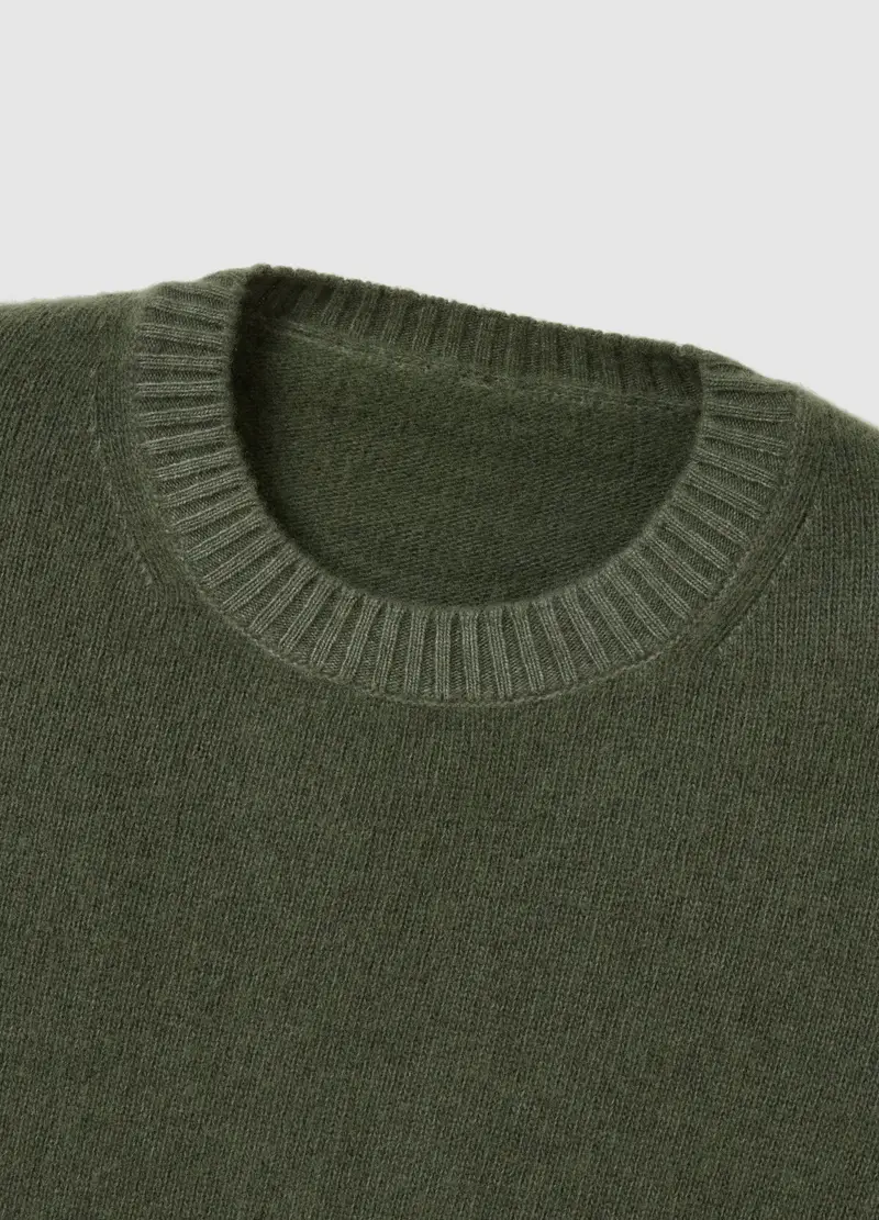 Maglione Grigio Verde In Misto Lana Regular Fit, Uomo, Verde miniatura 2