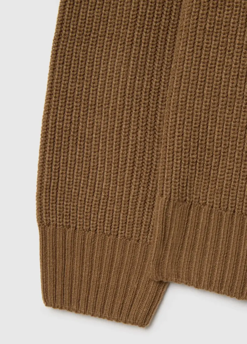 Maglione Marrone Con Collo A Scialle Regular Fit, Uomo, Marrone miniatura 2