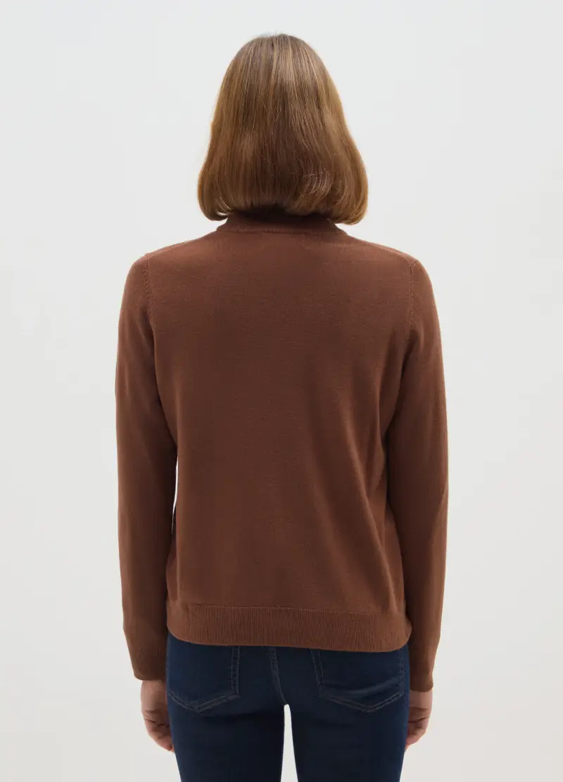 Maglione Marrone Regular Fit, Donna, Marrone miniatura 3