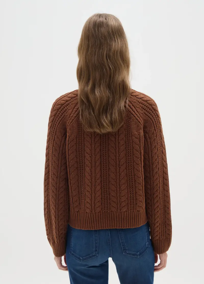 Maglione Marrone Regular Fit, Donna, Marrone miniatura 3