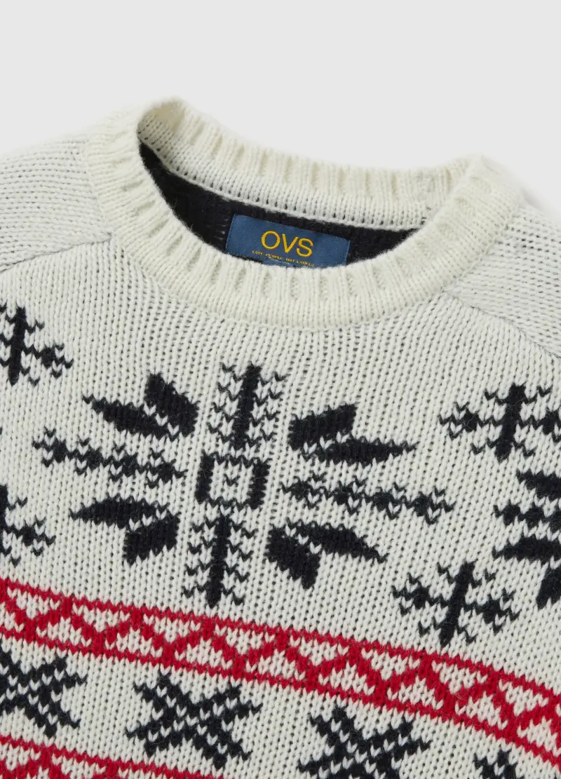 Maglione Multicolor Regular Fit Con Motivo Jacquard, Uomo, Multicolor miniatura 2