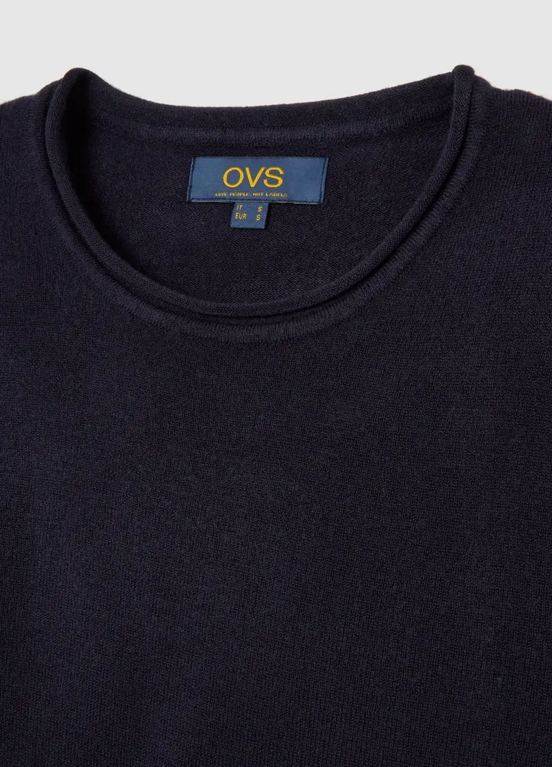 Maglione Nero In Puro Acrilico, Donna, Nero miniatura 2