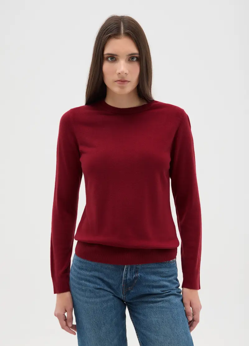 Maglione Rosso Regular Fit, Donna, Rosso miniatura 2
