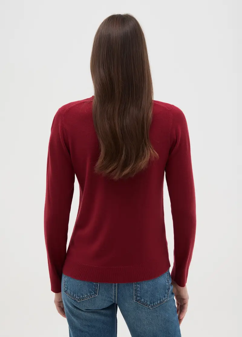 Maglione Rosso Regular Fit, Donna, Rosso miniatura 3