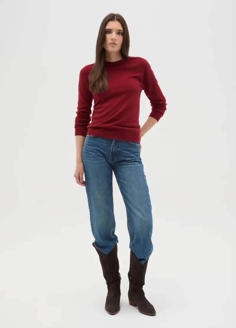 Maglione Rosso Regular Fit, Donna, Rosso