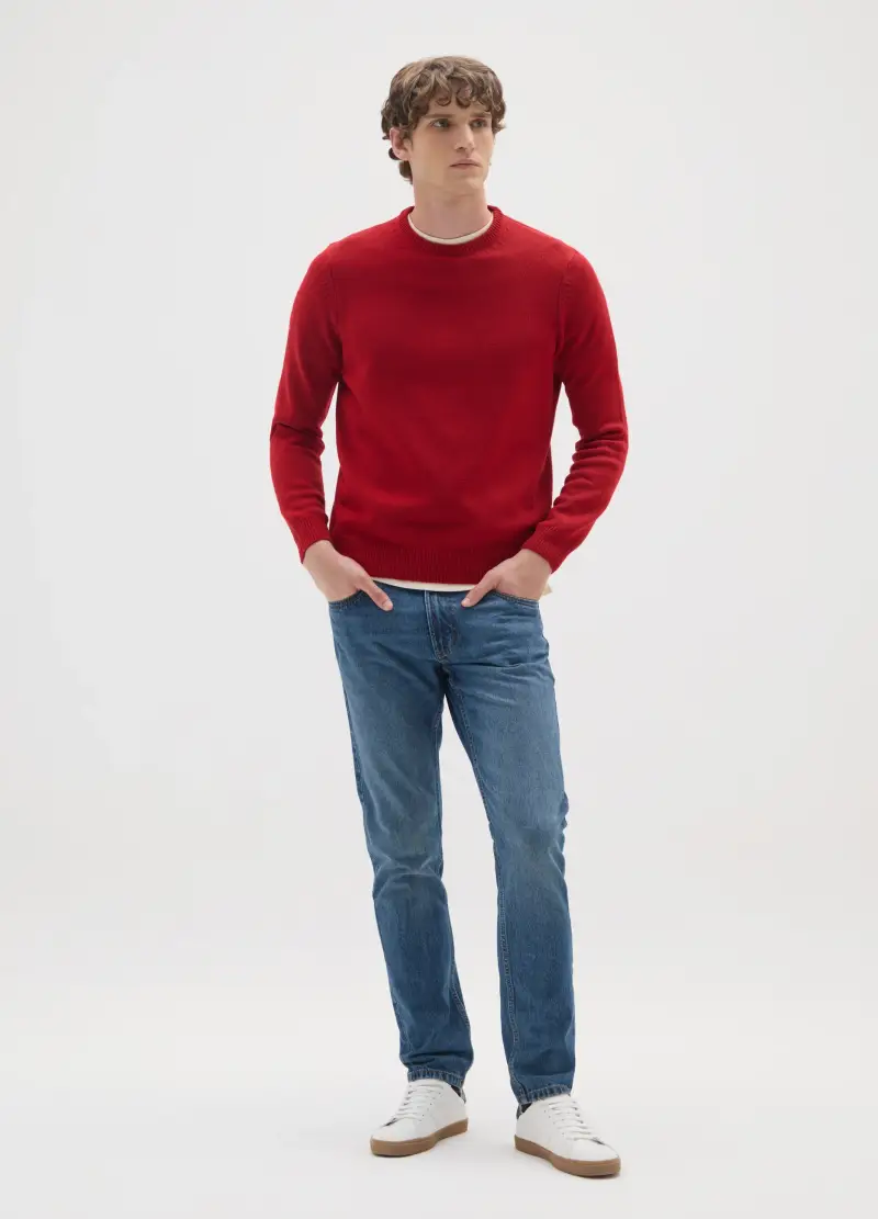 Maglione Rosso Regular Fit, Uomo, Rosso
