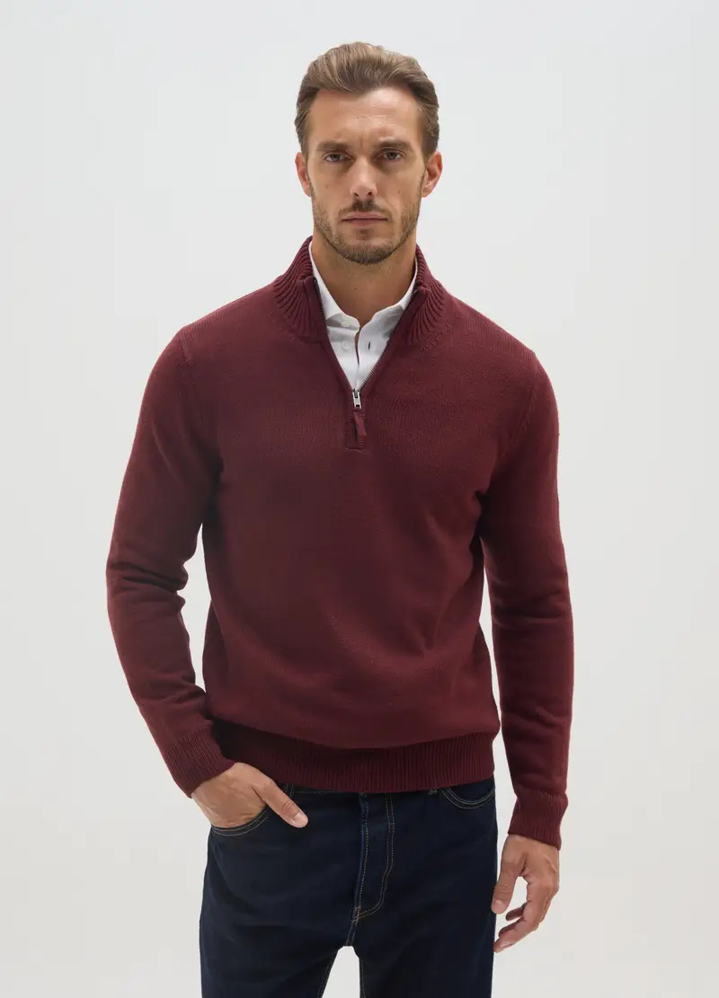 Maglione Rosso Regular Fit, Uomo, Rosso miniatura 2