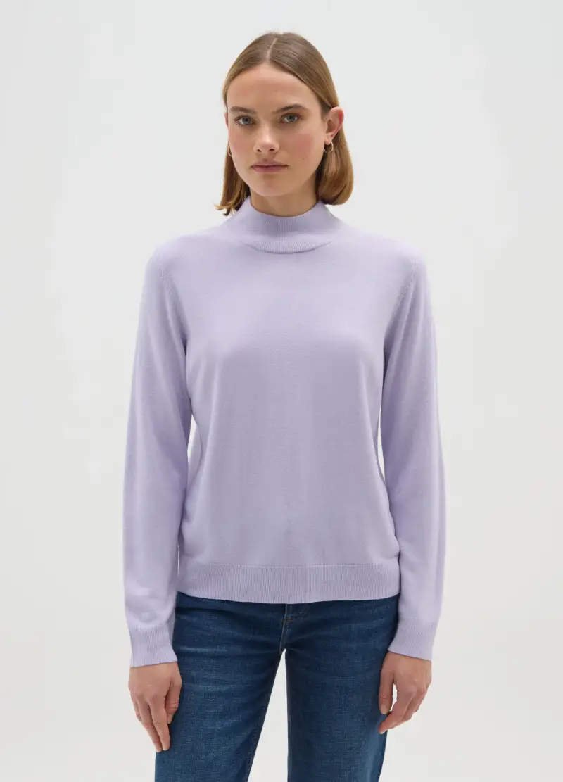 Maglione Viola Regular Fit, Donna, Viola miniatura 2