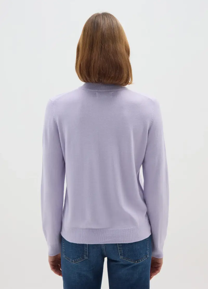 Maglione Viola Regular Fit, Donna, Viola miniatura 3