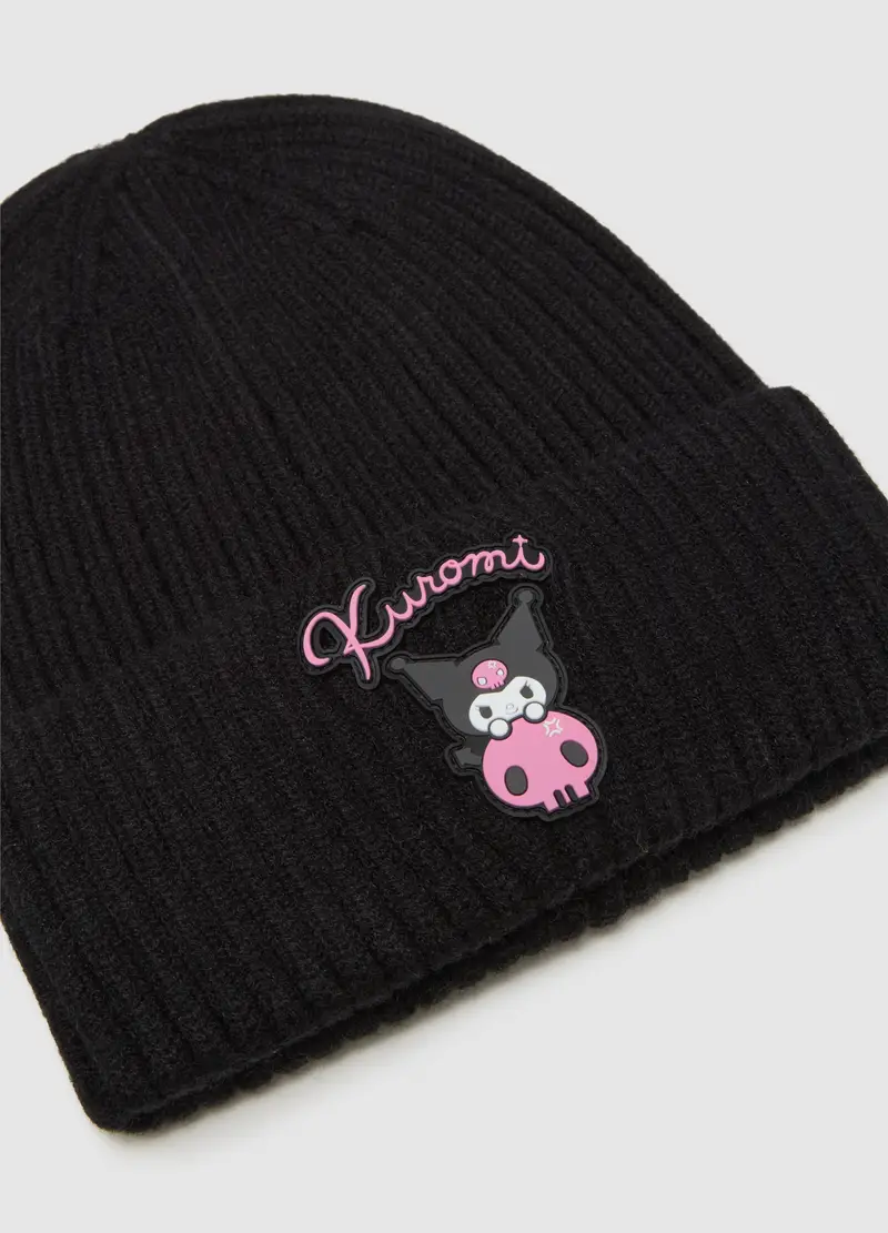 Cappello Da Ragazza Nero Con Ricamo Di Kuromi, Bambina, Nero miniatura 2