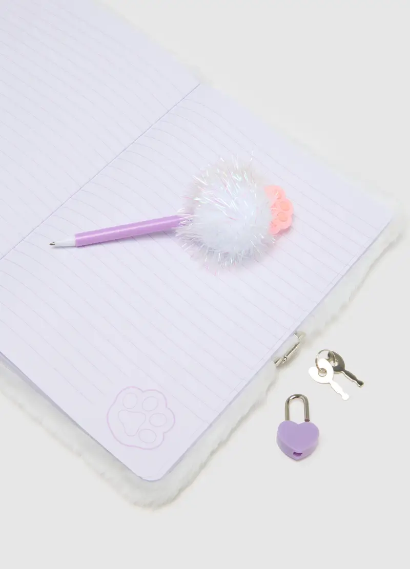 Diario Segreto Multicolor Per Bambina, Viola miniatura 3