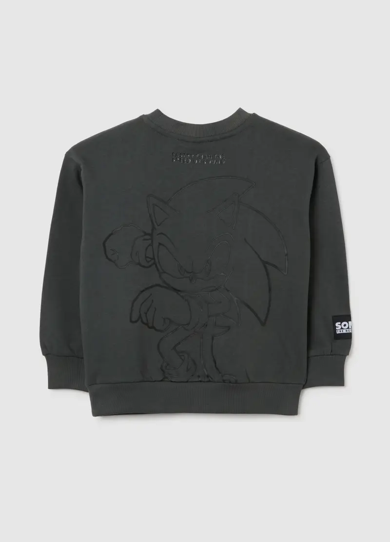 Felpa Da Bambino In Puro Cotone Nero Regular Fit, Nero miniatura 2