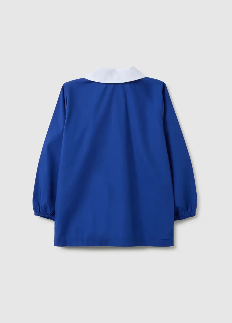 Grembiule Scolastico Da Bambino In Misto Cotone Blu Con Sonic, Multicolor miniatura 2