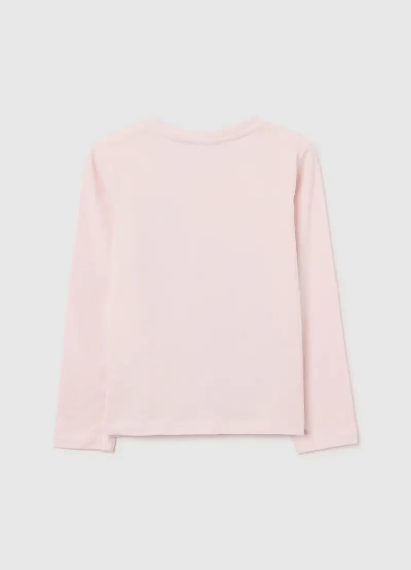 Maglietta Da Bambina In Misto Cotone Elasticizzato Rosa Regular Fit Di Hello Kitty, Rosa miniatura 2