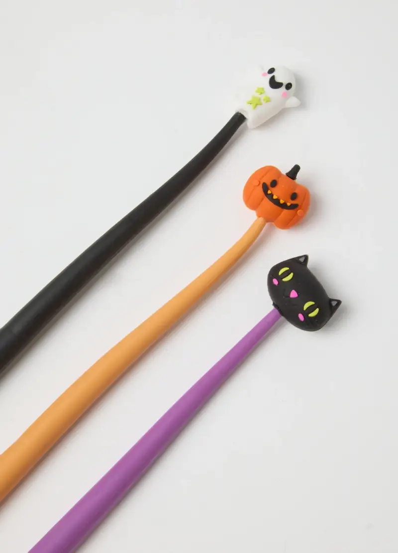 Set Di Penne Grigie Colorate Halloween, Donna, Multicolor miniatura 3