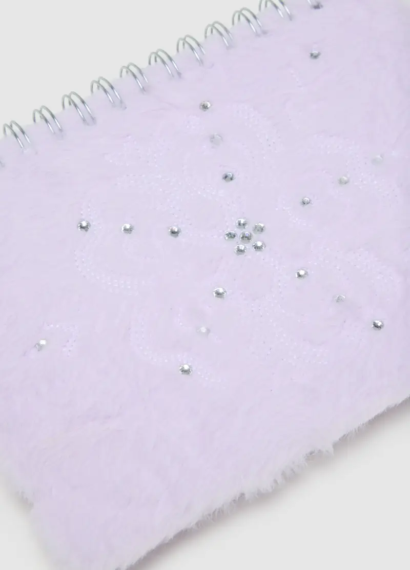 Taccuino In Carta Nero Con Spirale, Donna, Viola miniatura 3