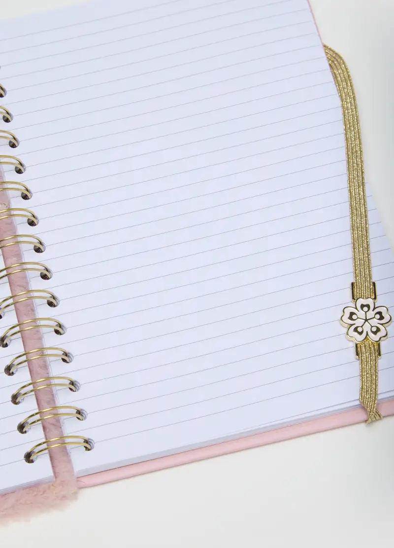 Taccuino In Carta Rosa Con Spirale, Donna, Rosa miniatura 3