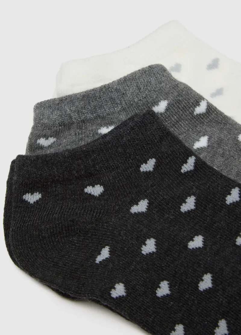 Multipack Calzini Alla Caviglia In Cotone Elasticizzato Multicolor, Donna, Multicolor miniatura 2