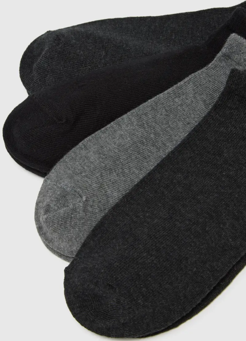 Multipack Calzini Alla Caviglia In Cotone Elasticizzato Multicolor, Donna, Multicolor miniatura 3