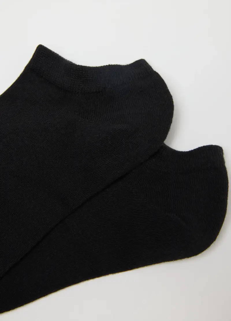 Multipack Calzini Corti Neri In Misto Cotone Regular Fit, Donna, Nero miniatura 3