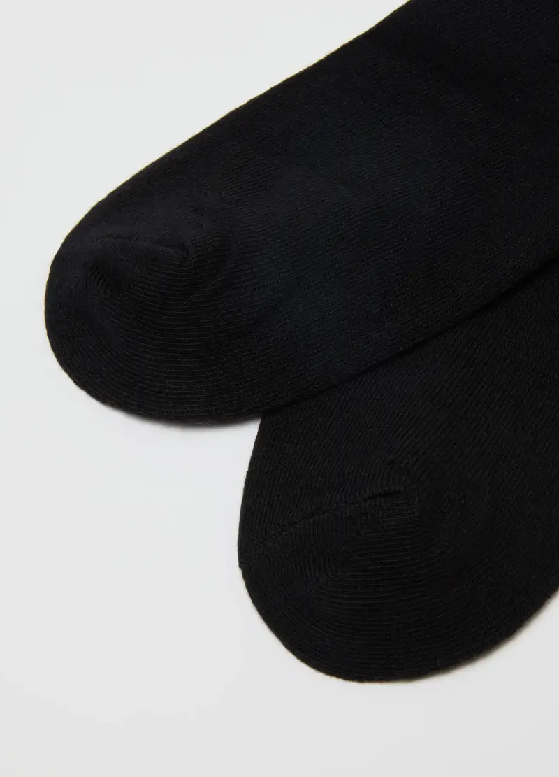 Multipack Calzini Neri In Cotone Elasticizzato Vestibilità Aderente, Donna, Nero miniatura 2