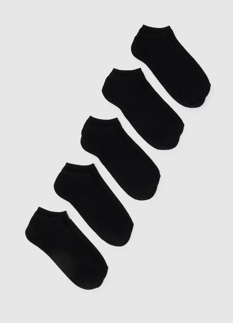 OVS, Multipack Di Calzini Da Uomo In Misto Cotone Nero, Nero, Taglia: 43-46