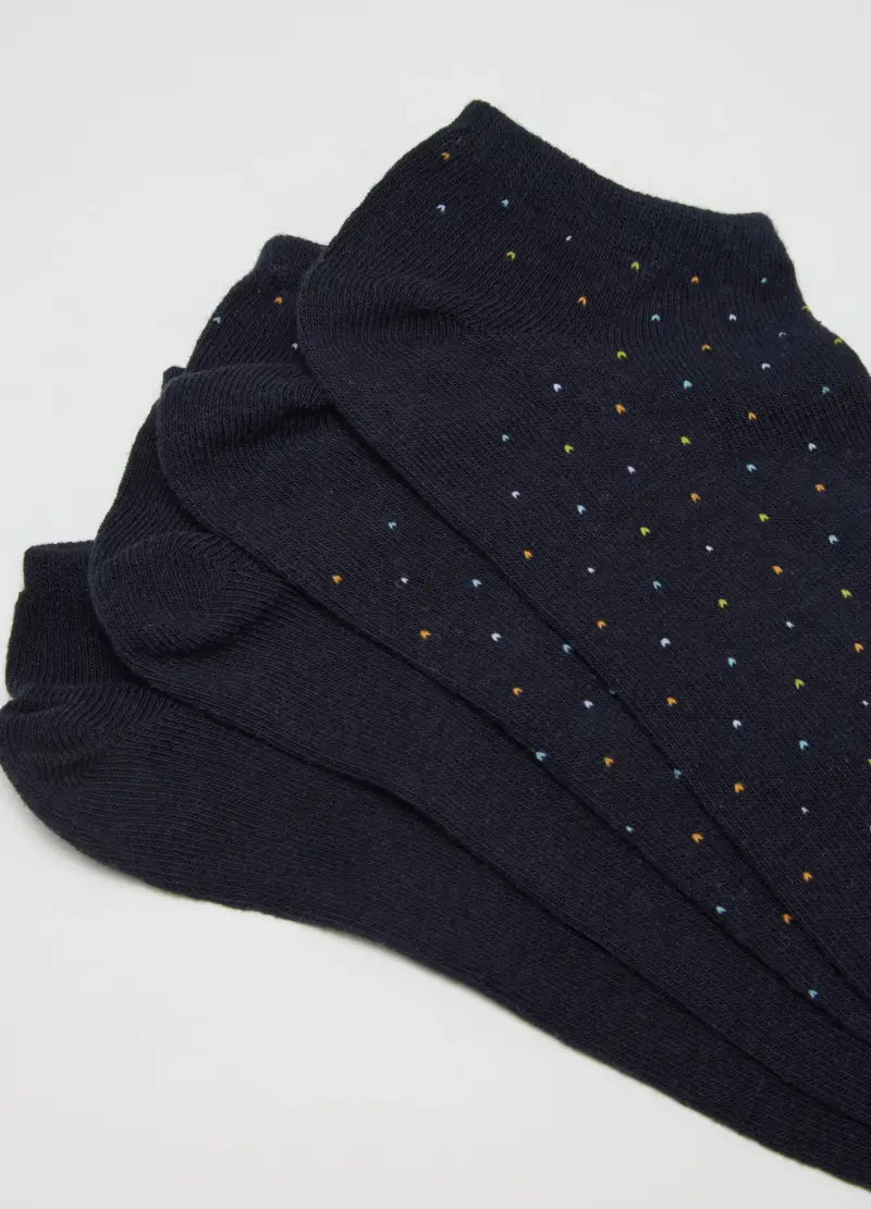 Multipack Di Cinque Pariscarpa Azzurre E Blu In Cotone Stretch, Uomo, Multicolor miniatura 3