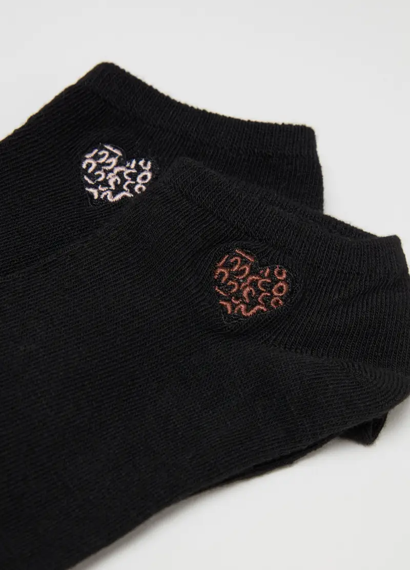 Multipack Di Cinque Pariscarpa Con Ricamo Cuore, Donna, Nero miniatura 3